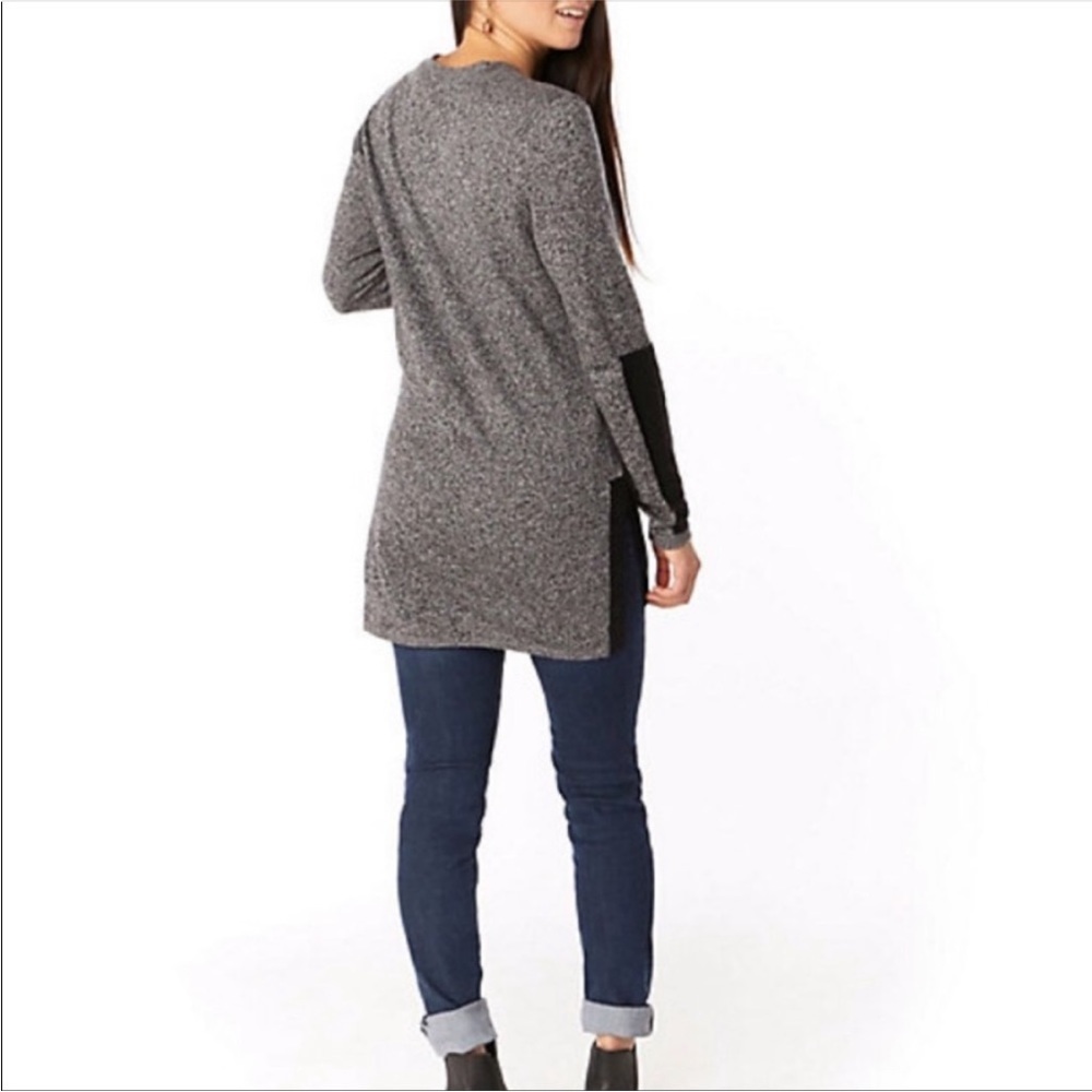 Smartwool Shadow Pine Tunic Sweater Gray & Black … - image 8